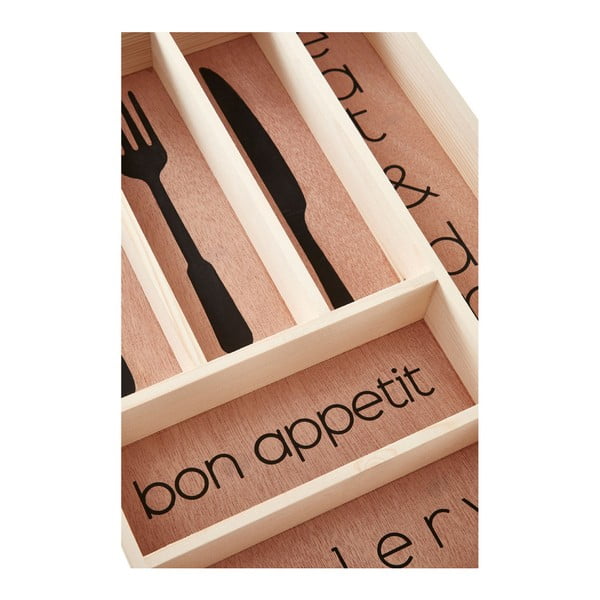 Drveni organizator pribora u prirodnoj boji 30 x 42 cm Bessan – Premier Housewares-image-3