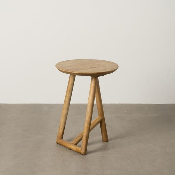 Okrugli pomoćni stol od masivnog manga ø 40 cm Mao – Ixia-image-1