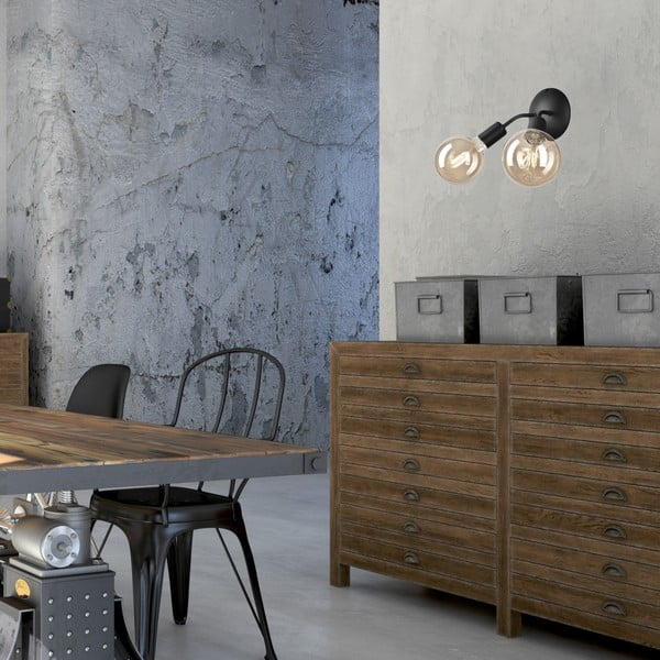 Crna zidna lampa Viggo – LAMKUR-image-2