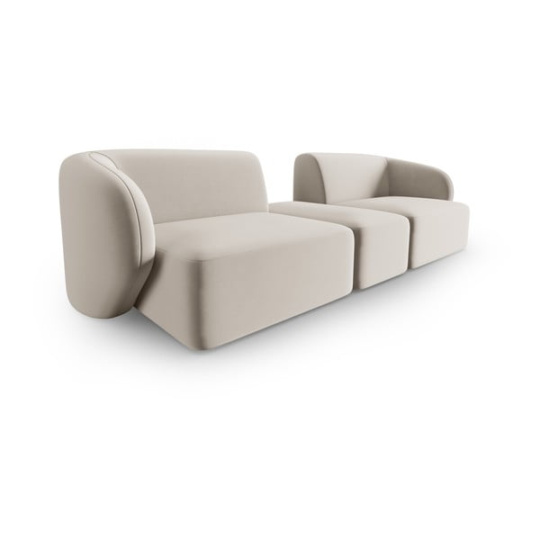 Bež baršunasti sofa 246 cm Paolo – Milo Casa-image-2