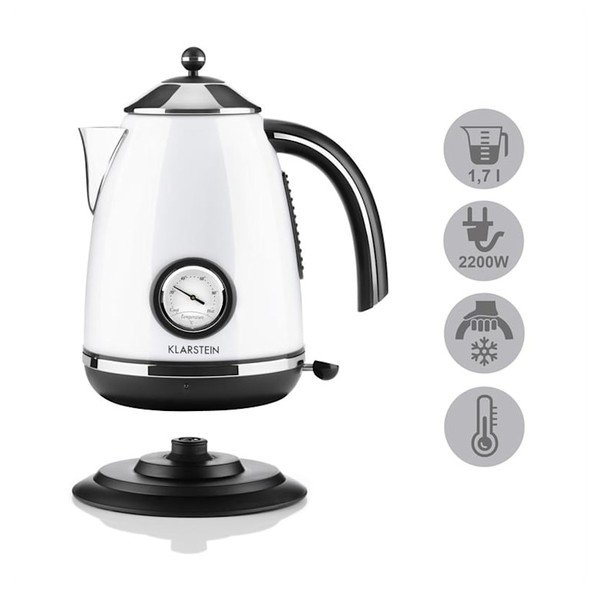 Bijelo električno kuhalo za vodu Klarstein Aquavita Chalet-image-3