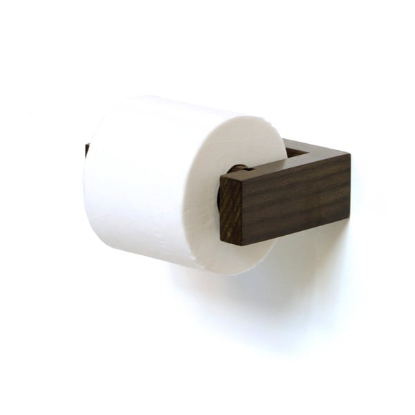 Zidni držač toaletnog papira od od hrastovog drveta Wireworks Mezza Tamno