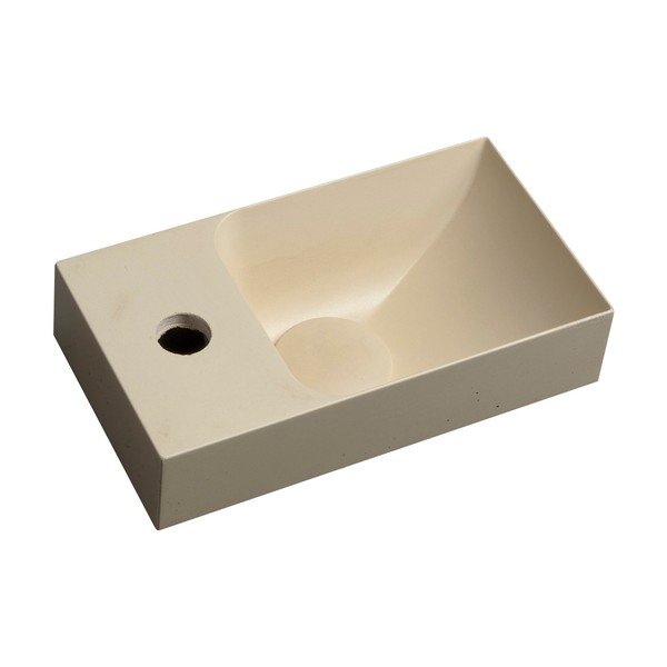 Krem betonski umivaonik za WC 31x17 cm Piccolino – Sapho