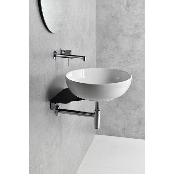 Crno željezno zidno postolje ispod umivaonika 30x7 cm Tetris – Sapho-image-2