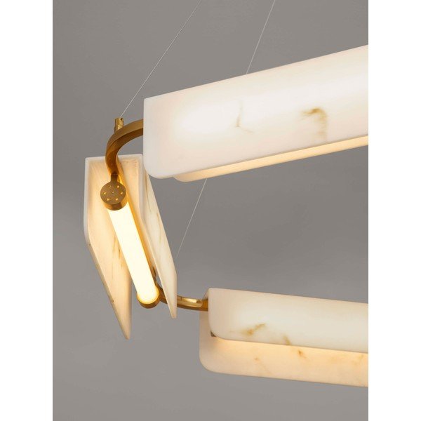 Krem/mjedena LED viseća svjetiljka u mramornom dekoru s mogućnosti zatamnjivanja ø 93 cm Aider – Nova Luce-image-2