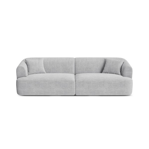 Svijetlo siva sofa od samta 255 cm Campi – Cosmopolitan Design