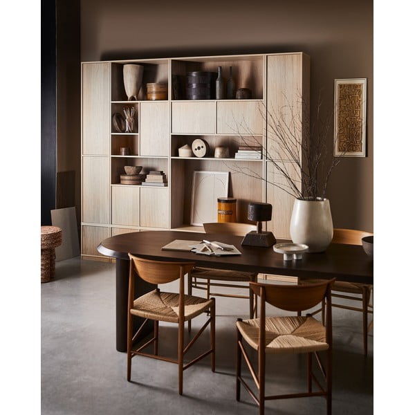 Modularna biblioteka u dekoru hrasta u prirodnoj boji 264x243 cm Modulair – vtwonen-image-4