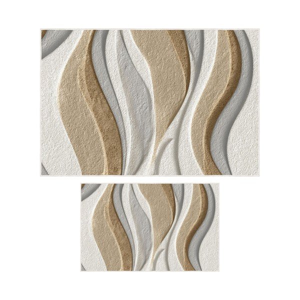 Bež kupaonske prostirke u setu 2 kom 60x100 cm – Foutastic