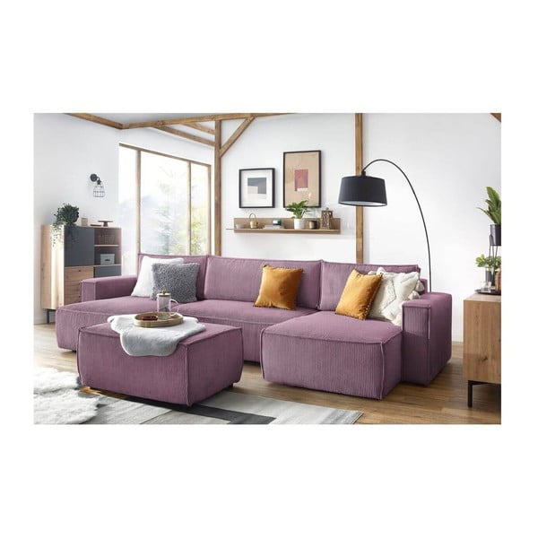 Ružičasti tabure od samta Nihad – Bobochic Paris-image-1