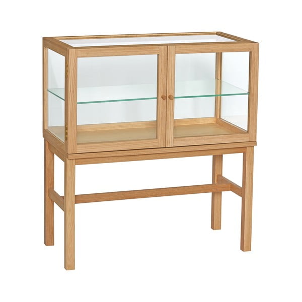 Vitrina u dekoru hrasta u prirodnoj boji 80x88x42 cm Poetic – Hübsch