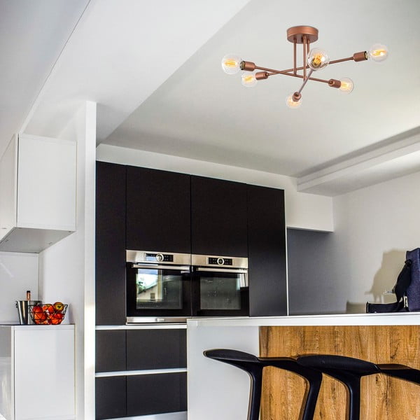 Stropna svjetiljka u brončanoj boji 64x64 cm Flower – Opviq lights-image-1