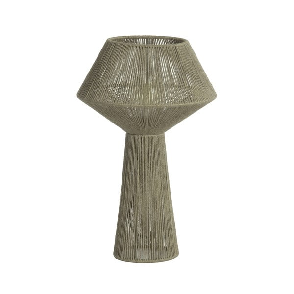 Svijetlo zelena stolna lampa sa sjenilom od jute (visina 47 cm) Fugia – Light & Living