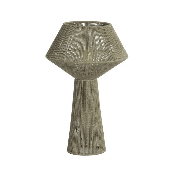 Svijetlo zelena stolna lampa sa sjenilom od jute (visina 47 cm) Fugia – Light & Living