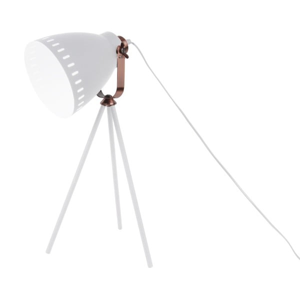 Bijela stolna lampa s detaljima boje bakra Leitmotiv Mingle