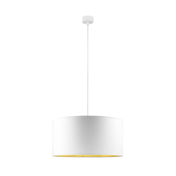 Bijela viseća svjetiljka s unutarnjom stranom u zlatnoj boji Sotto Luce Mika, ⌀ 50 cm