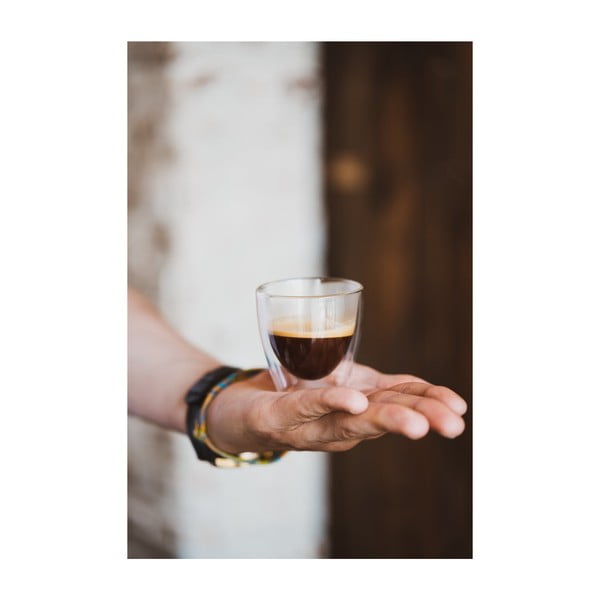 Staklene šalice u setu 2 kom za espresso/s dvostrukom stijenkom 80 ml Amo – Vialli Design-image-2