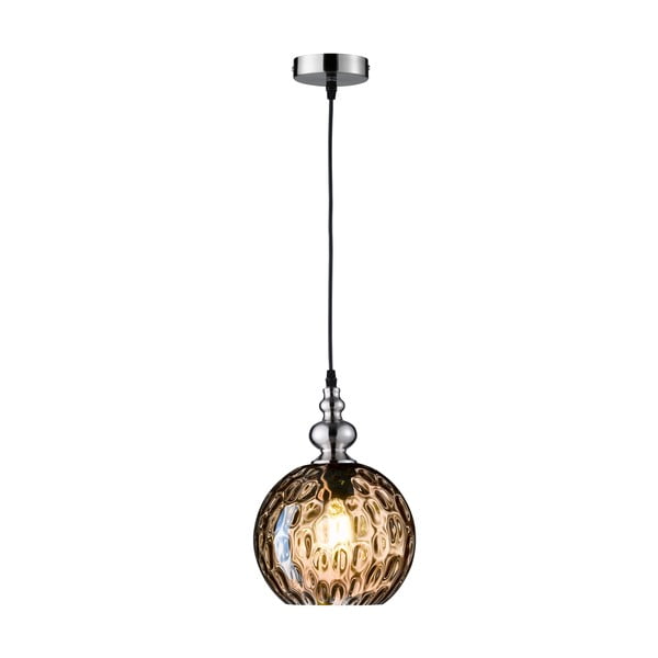 Smeđa viseća svjetiljka sa staklenim sjenilom Uller – Fischer & Honsel