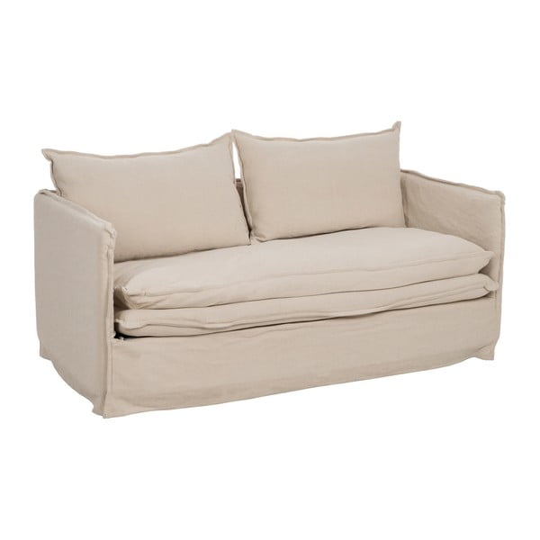 Krem lanena sofa 180 cm – Ixia-image-2