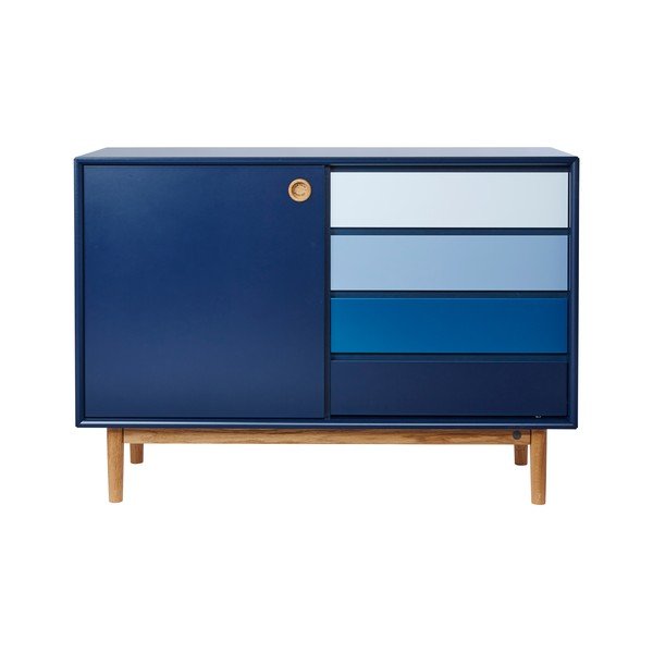Tamnoplava komoda Tom Tailor Color Box, 114 x 80 cm