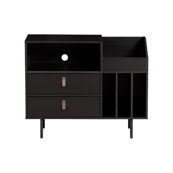 Crni gramofon od borovine Jackson 90x73 cm - DRVO