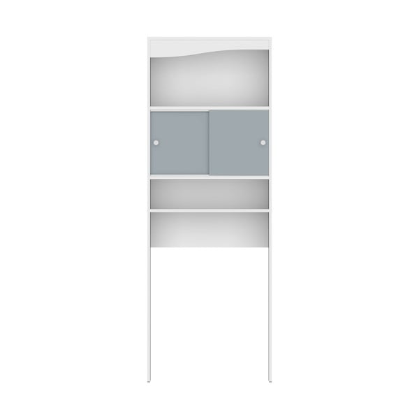 Bijeli/sivi ormarić iznad perilice/toaleta 64x177 cm Wave – TemaHome