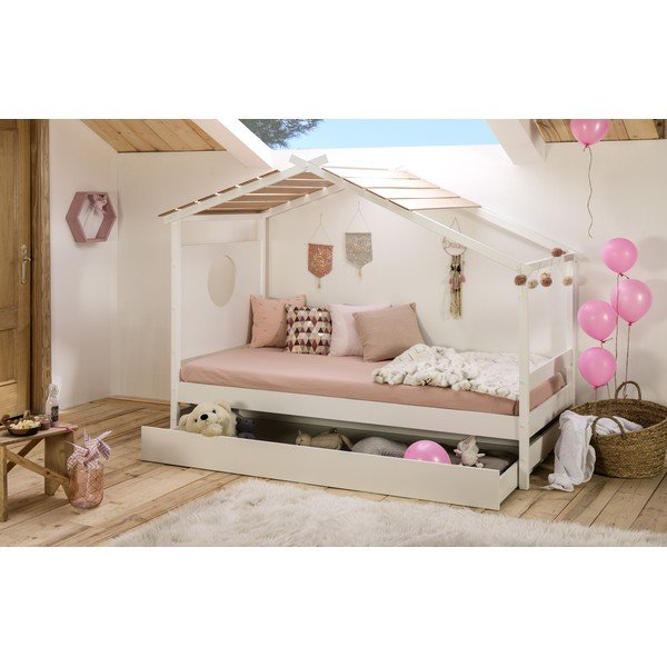 Bijeli dječji krevetić s ladicom na izvlačenje Marckeric Nayah, 90 x 190 cm-image-1