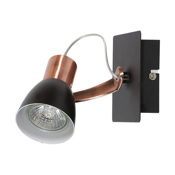 Crna/u bakrenoj boji zidna lampa Markus – Candellux Lighting