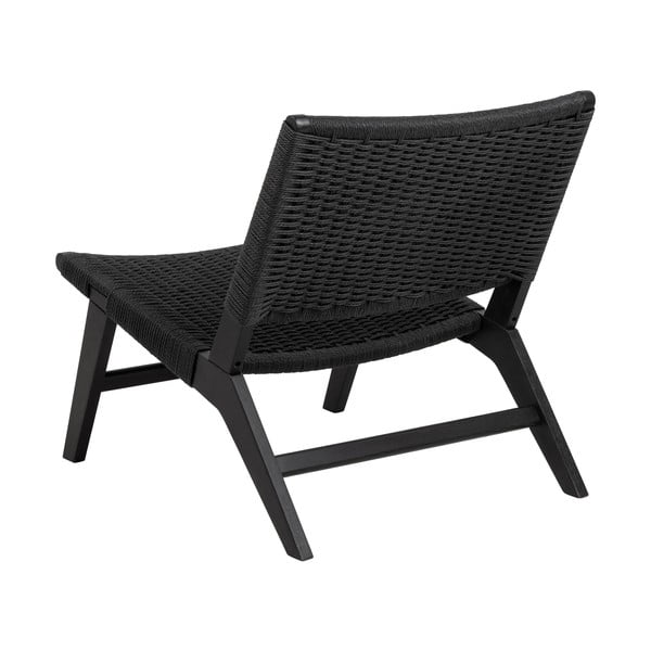 Crna pletena fotelja Carson – Actona-image-3