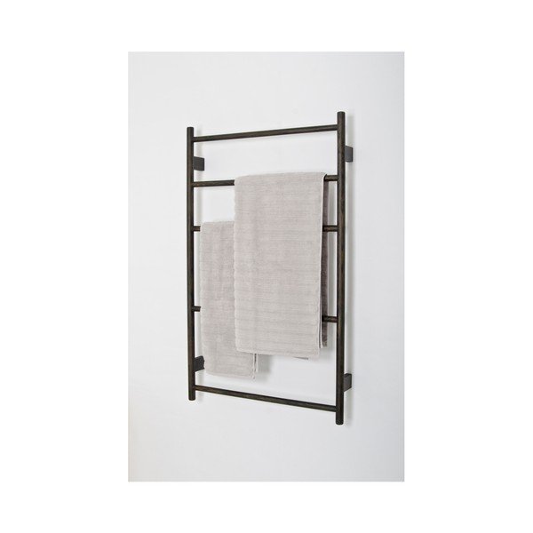 Crni držač ručnika od hrastovog drveta Wireworks Towel Rail Wallbar-image-4