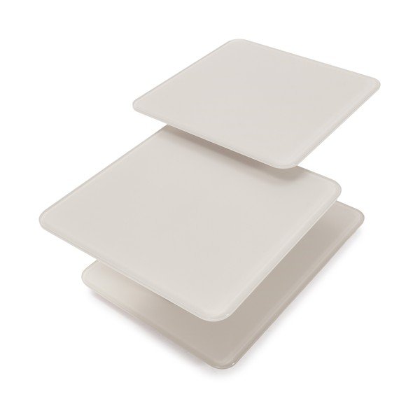 Krem stakleni stolić za kavu 54x115 cm Elvi – Marckeric-image-3