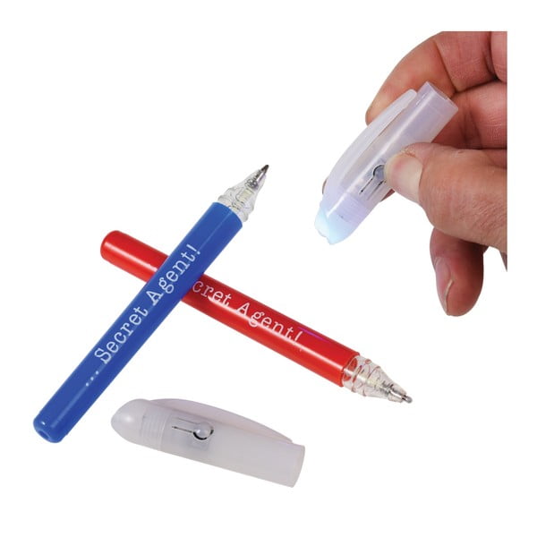 Set s dvije špijunske olovke sa nevidljivom tintom i UV Rex London tajnog agenta-image-1