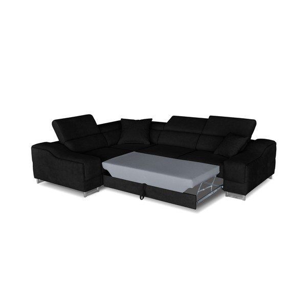 Windsor &amp; Co. crni kutni kauč na razvlačenje Sofe Kappa, lijevi kut-image-2