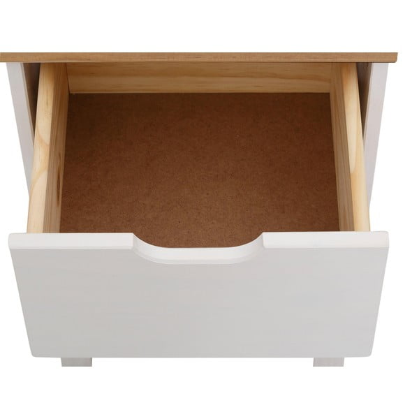 Bijelo-smeđi radni stol od bora Støraa Gava, dužine 120 cm-image-4