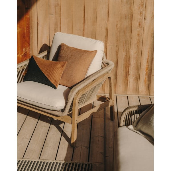 Bež/u prirodnoj boji vrtna garnitura od masivnog bagrema za 5 osoba Vellana – Kave Home-image-2