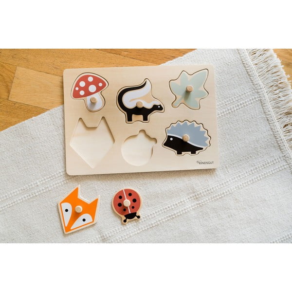 Drvena reljefna puzzle (broj komada 6 kom) Forest – Kindsgut-image-2
