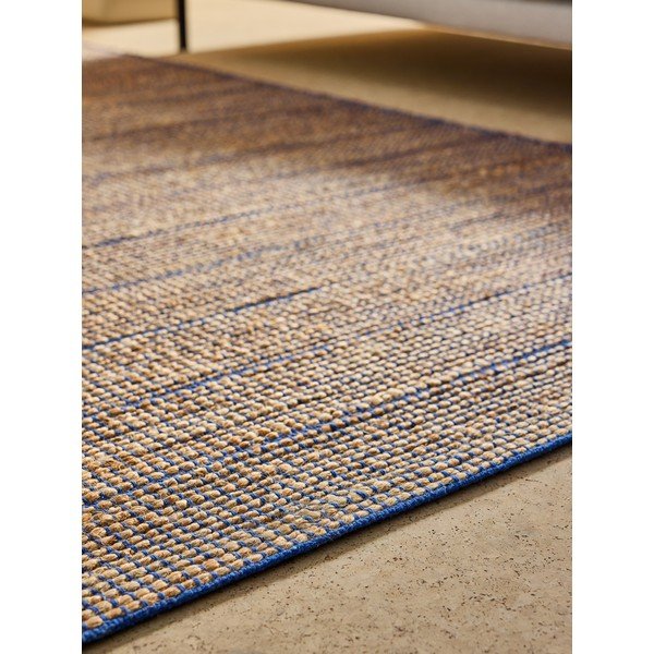Plavi ručno rađen tepih od mješavine jute 120x170 cm Hurley – MADE-image-2
