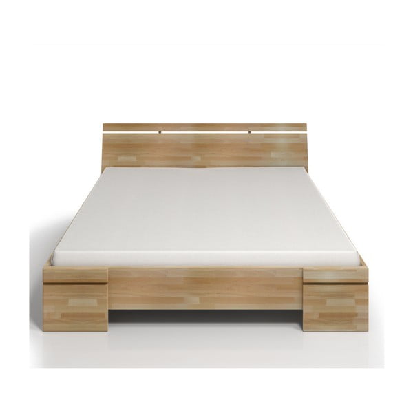 Bračni krevet od bukovog drveta sa prostorom za odlaganje stvari SKANDICA Sparta Maxi, 140 x 200 cm