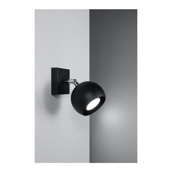 Crna zidna svjetiljka Sollux Ollo-image-2