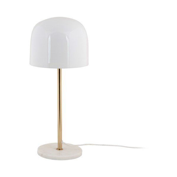 Bijela stolna lampa s metalnim sjenilom (visina 50 cm) Manta – Leitmotiv