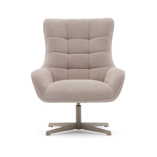 Bež okretna fotelja od šenila Teryl – Kave Home-image-1