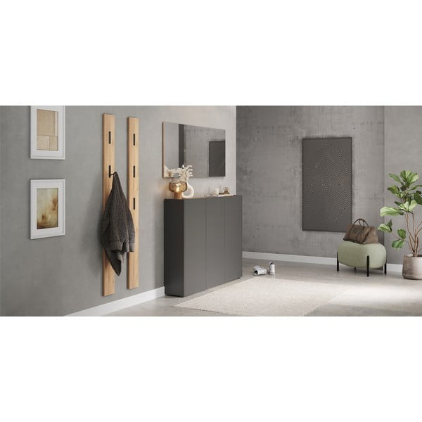 Antracitno sivi ormarić u dekoru hrasta 138x105x25 cm Libbiano – Germania-image-1