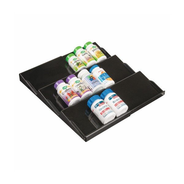 Crni organizator ladica s podesivom širinom InterDesign Linus-image-3