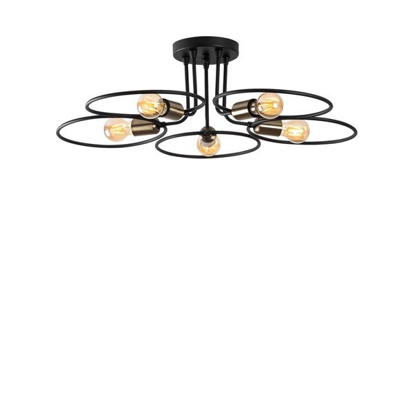 Crna stropna svjetiljka Circle – Opviq lights-image-2