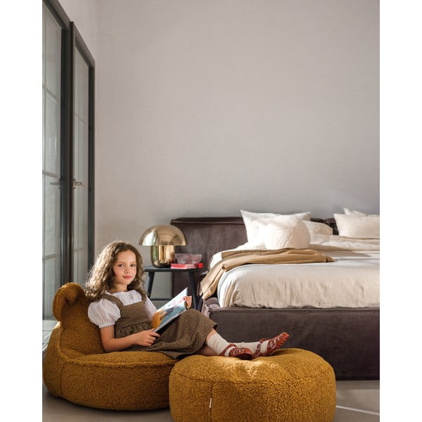 Smeđa vreća za bebe od bouclé tkanine Bear – Wigiwama-image-1