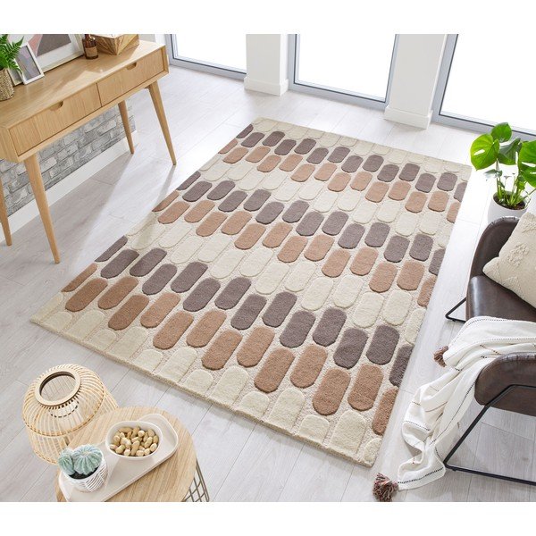 Smeđi-bež vuneni tepih Flair Rugs Fossil, 200 x 290 cm-image-4