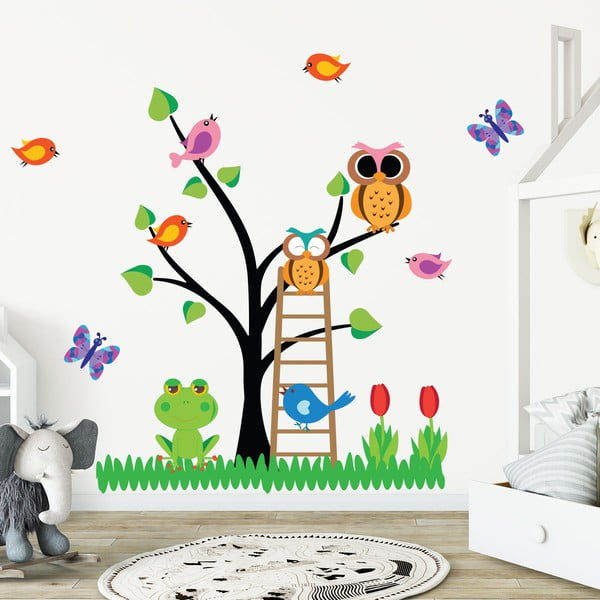 Set zidnih naljepnica za bebe Ambiance Owls Tree