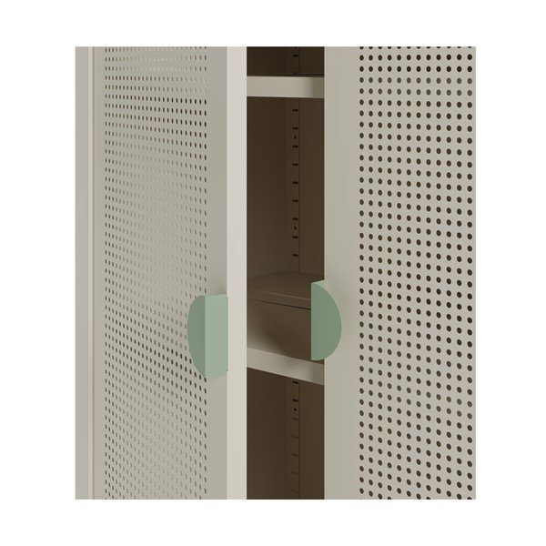 Krem/u prirodnoj boji metalni ormarić 70x100x40 cm Sayla – Marckeric-image-3