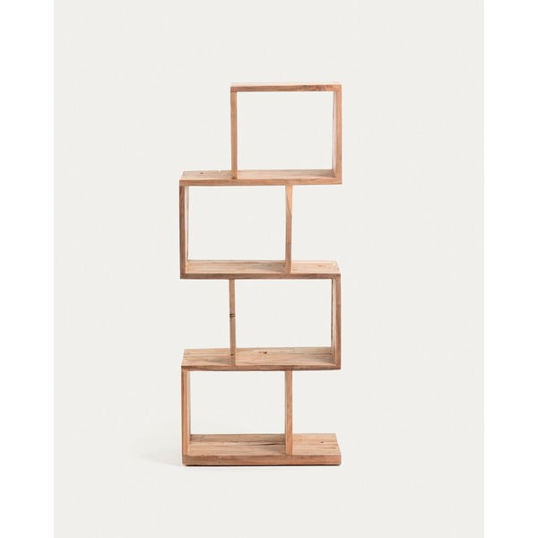 Biblioteka od masivne tikovine u prirodnoj boji 55x132x30 cm Aroba – Kave Home-image-3