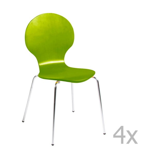 Set od 4 zelene blagovaonske stolice Actona Marcus