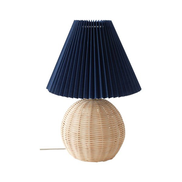 Plava/u prirodnoj boji stolna lampa od ratana (visina 36 cm) Sisal – Jotex